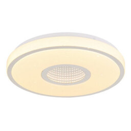 Luminosa Lighting Luminosa Astania Decorative Flush Ceiling Light White Center Tunnel Effect Led 3000K