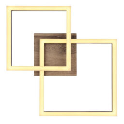 Luminosa Lighting Luminosa Bossy Twin Square Integrated Led Semi Flush Ceiling Light Matt Black 2X Led 3000K - thumbnail 4