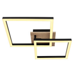 Luminosa Lighting Luminosa Bossy Twin Square Integrated Led Semi Flush Ceiling Light Matt Black 2X Led 3000K - thumbnail 3