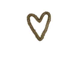 Decoris 30Cm Heart Straw Wreath Make Your Own Christmas Door Wreath Floral Craft Heart - thumbnail 2