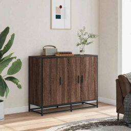 Berkfield Sideboard Brown Oak 94X35X76 Cm Engineered Wood - thumbnail 3