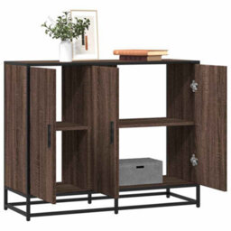 Berkfield Sideboard Brown Oak 94X35X76 Cm Engineered Wood - thumbnail 1