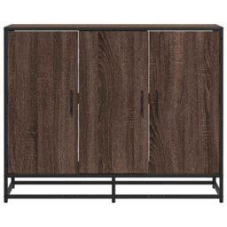 Berkfield Sideboard Brown Oak 94X35X76 Cm Engineered Wood - thumbnail 4