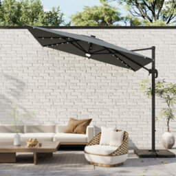 Breeins Grey Garden 3-Tier Umbrella Outdoor Patio Umbrellas Parasol For Beach Backyard And Pool With Base - thumbnail 2