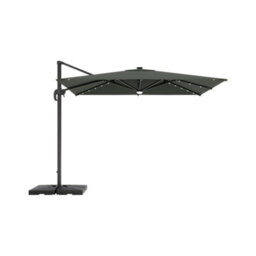 Breeins Grey Garden 3-Tier Umbrella Outdoor Patio Umbrellas Parasol For Beach Backyard And Pool With Base - thumbnail 3