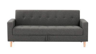 Mattress Guru Modern Smart Sofa In A Box, Grey Fabric Sofa With Hidden Storage, 3 Seater - image 1