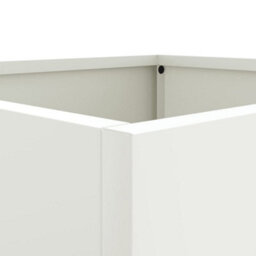 Berkfield Planters 2 Pcs White 49X47X46 Cm Steel - thumbnail 9