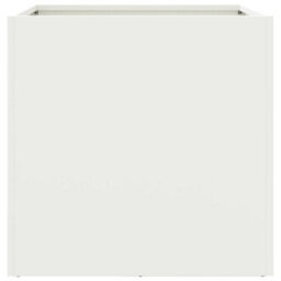 Berkfield Planters 2 Pcs White 49X47X46 Cm Steel - thumbnail 6