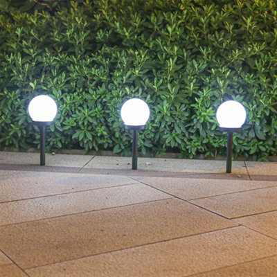 Set Of 6 Solar Globe Garden Stake Lights Outdoor - image 1