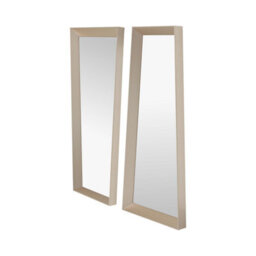 Deenz Pack Of 2 Asymmetric Style Mirror Sleek Metallic Finish Frame Wall Hanging Champagne Idea Irregular Edges Home Décor 98X41Cm - thumbnail 5