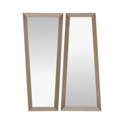 Deenz Pack Of 2 Asymmetric Style Mirror Sleek Metallic Finish Frame Wall Hanging Champagne Idea Irregular Edges Home Décor 98X41Cm - thumbnail 4