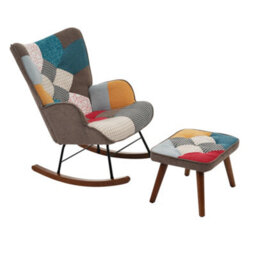 Btm Rocking Chairs, Leisure Chairs, Front And Rear Rocking Chairs With Splicing, Living Room Chairs, Leisure Chairs With Footrest - thumbnail 6