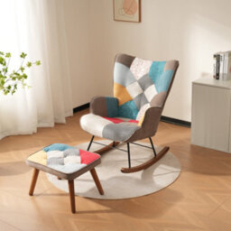 Btm Rocking Chairs, Leisure Chairs, Front And Rear Rocking Chairs With Splicing, Living Room Chairs, Leisure Chairs With Footrest - thumbnail 1