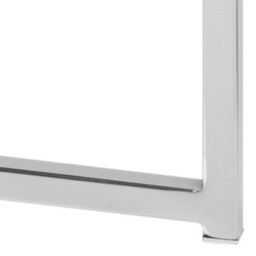 Furniture To Go Cross Square Metal Side Table With Glass Top - thumbnail 6