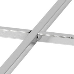 Furniture To Go Cross Square Metal Side Table With Glass Top - thumbnail 5