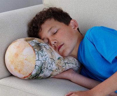 Log Design Cushion - Head, Neck & Back Supporting Comfortable Novelty Travel Pillow Or Tablet Rest - Measures 38 X 17Cm - image 1