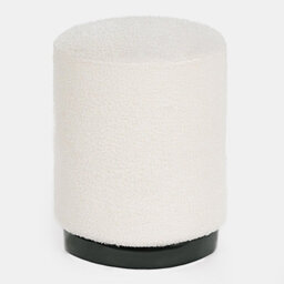OHS Boucle Fleece Stool Foot Rest Cushioned Modern Home Bedroom Vanity Seat Chair - thumbnail 4