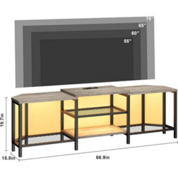 Tv Stand For Tvs Up To 75 Inch Corner Center With Power Outlet - thumbnail 2