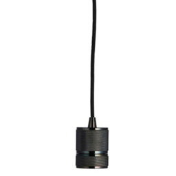 Hanging Ceiling Pendant Light & Rose Kit Black Chrome Industrial Adjustable Lamp - thumbnail 4