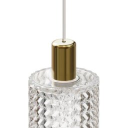 Living And Home Modern Iron Chandelier With Glass Shade, Brass Light Pendant Hanging Light For Kitchen Islands, E27 Base, Bulb Not Included - thumbnail 6