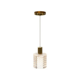 Living And Home Modern Iron Chandelier With Glass Shade, Brass Light Pendant Hanging Light For Kitchen Islands, E27 Base, Bulb Not Included - thumbnail 5