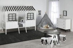 Dorel Lark Urban 3 Drawer Dresser With Topper White Grey - thumbnail 2