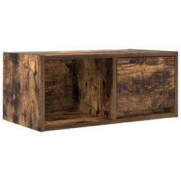 Berkfield Tv Cabinet Smoked Oak 60X31X25.5 Cm Engineered Wood - thumbnail 2