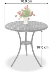 Centurion Supports Oshowa Garden And Patio Cast Aluminium Bistro Table Black - thumbnail 6