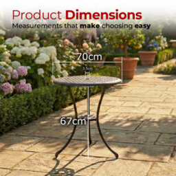 Centurion Supports Oshowa Garden And Patio Cast Aluminium Bistro Table Black - thumbnail 9
