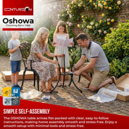 Centurion Supports Oshowa Garden And Patio Cast Aluminium Bistro Table Black - thumbnail 8