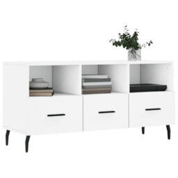 Berkfield Tv Cabinet White 102X36X50 Cm Engineered Wood - thumbnail 3