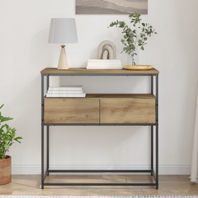 Walplus Console Table With Drawer Artisan Oak 75 X 40 X 75 Cm - image 1