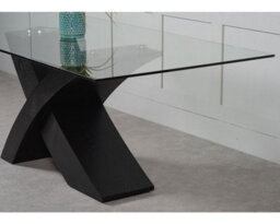 That's Furniture Valencia Black 160Cm Small Glass Dining Table - thumbnail 8