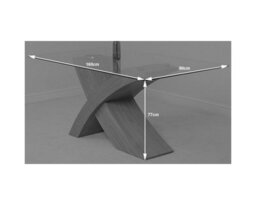 That's Furniture Valencia Black 160Cm Small Glass Dining Table - thumbnail 9