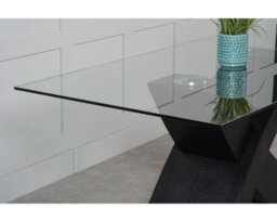 That's Furniture Valencia Black 160Cm Small Glass Dining Table - thumbnail 5