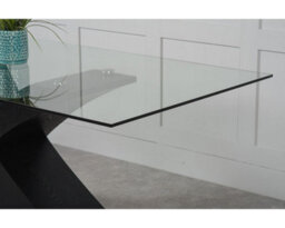 That's Furniture Valencia Black 160Cm Small Glass Dining Table - thumbnail 6