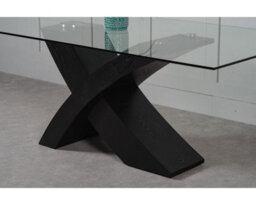 That's Furniture Valencia Black 160Cm Small Glass Dining Table - thumbnail 7