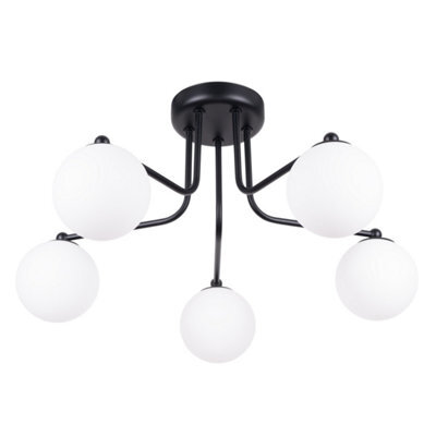 Luminosa Lighting Luminosa Astral Minimalist Semi Flush Ceiling 5 Light Black - image 1