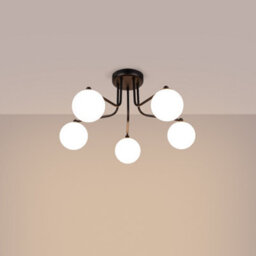 Luminosa Lighting Luminosa Astral Minimalist Semi Flush Ceiling 5 Light Black - thumbnail 3
