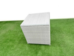 Fimous 9 Pieces Outdoor Pe Rattan Sofa Armchair Set Patio Garden Furniture Sets With Cushions Side Table 3 Stools Light Grey - thumbnail 6