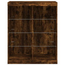 Berkfield Sideboard With Led Lights Smoked Oak 81X37X100 Cm - thumbnail 6