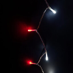 Samuel Alexander 200 Led 16M Christmas Outdoor Function Lights Timer Clear Cable In Red & White - thumbnail 4