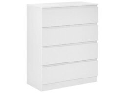 Wyld And Coco Nordic White 4 Drawer Chest 100 X 80 Cm - Scandinavian Design - thumbnail 3
