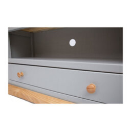 Cabinet Bits Bomporto Light Grey 1 Drawer Tv Cabinet Wood Knob - thumbnail 5