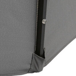 Sundaze 2.7M Grey Garden  Parasol Umbrella With Solar Led Lights And Crank Tilt Function Outdoor Patio - thumbnail 3