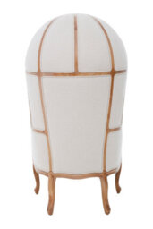 Orsina Cream Dome Accent Chair, Mindi Wood Classical Frame With High Back, Soft Upholstered Dome Chair - thumbnail 5