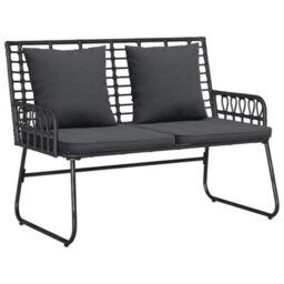 Berkfield Garden Dining Set 3 Pcs Poly Rattan, Steel - thumbnail 5