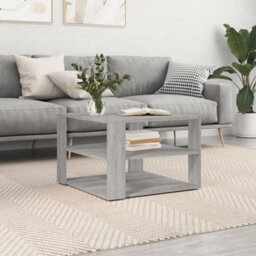 Walplus Coffee Table Grey Sonoma 59.5X59.5X40 Cm Engineered Wood