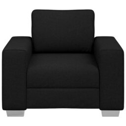 Vidaxl Sofa With Cushion Black 100 X 77 X 82 Cm Fabric - thumbnail 5