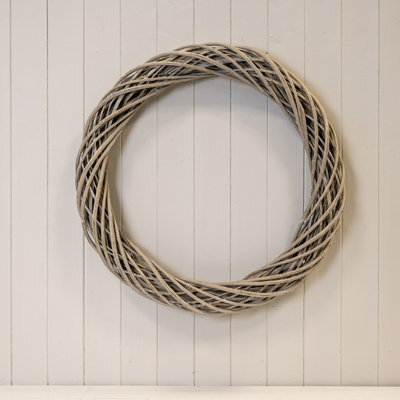 Satchville Grey Round Thick Willow Wreath - image 1
